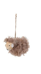 Fleecey sheep hanging decs