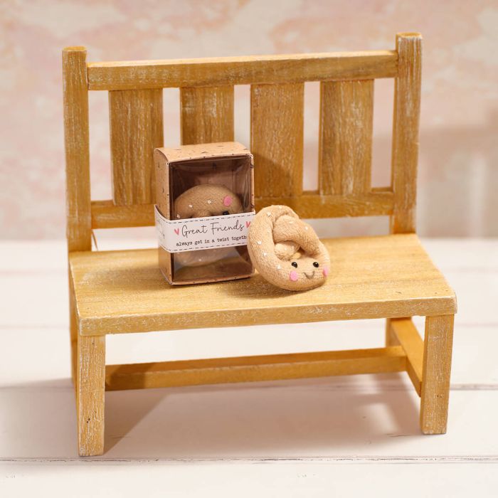 Tiny world fabric pretzel boxed keepsake
