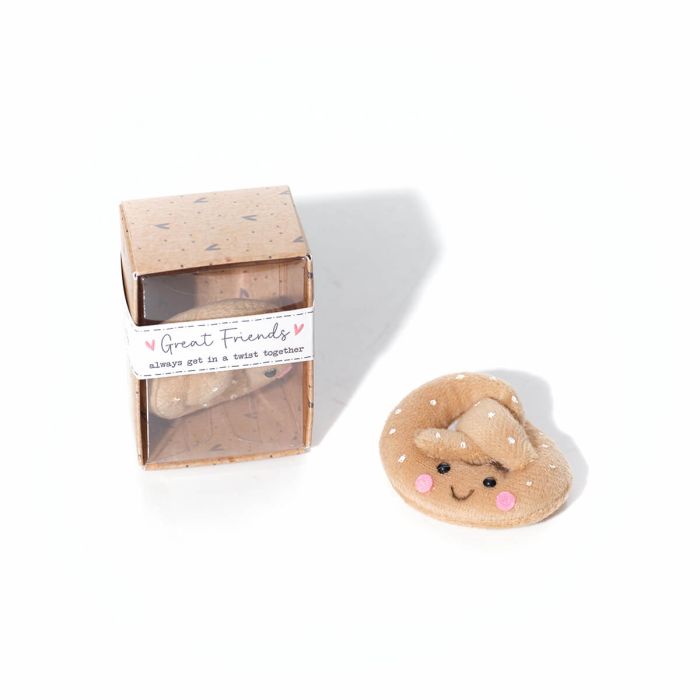 Tiny world fabric pretzel boxed keepsake