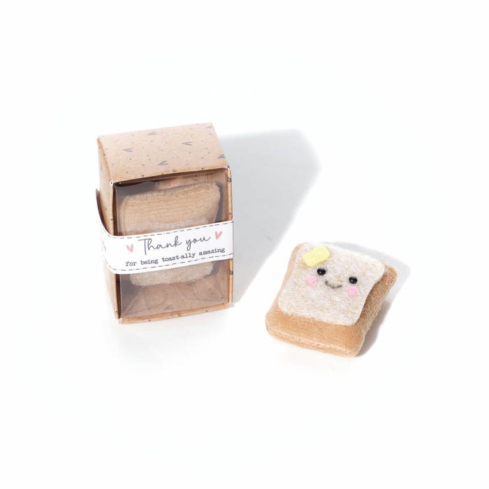 Tiny world fabric slice of toast boxed keepsake