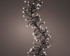 3000 LED Cluster Lights Warm White on Green Cable