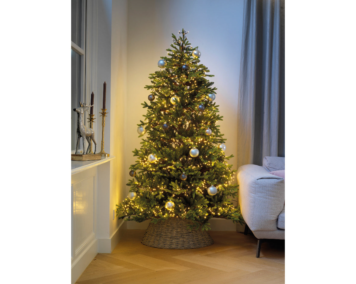 3000 LED Cluster Lights Warm White on Green Cable