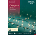 2000 LED compact tree warm white lights on clear wire