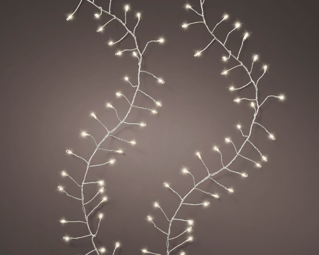 480 Micro wire LED warm white compact lights on silver wire