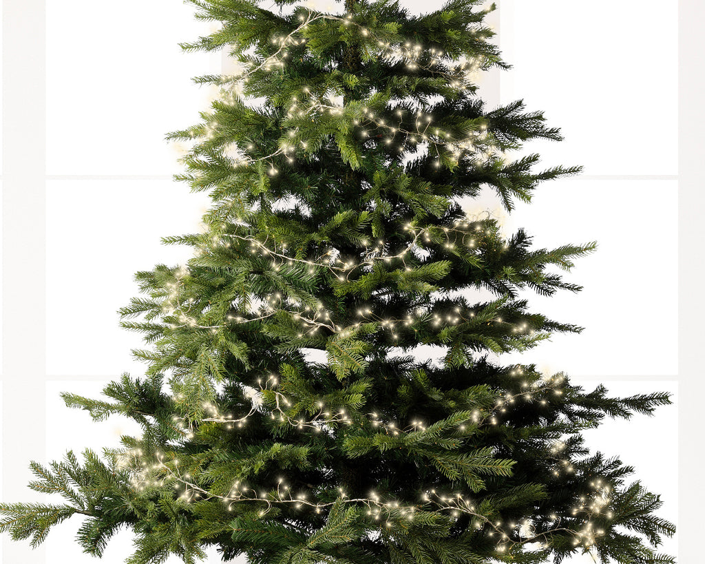 480 Micro wire LED warm white compact lights on silver wire