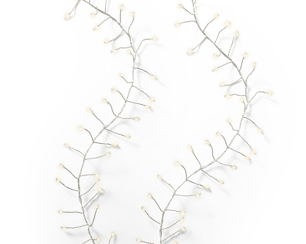 480 Micro wire LED warm white compact lights on silver wire