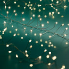 960 micro wire LED compact lights warm White on Silver Wire
