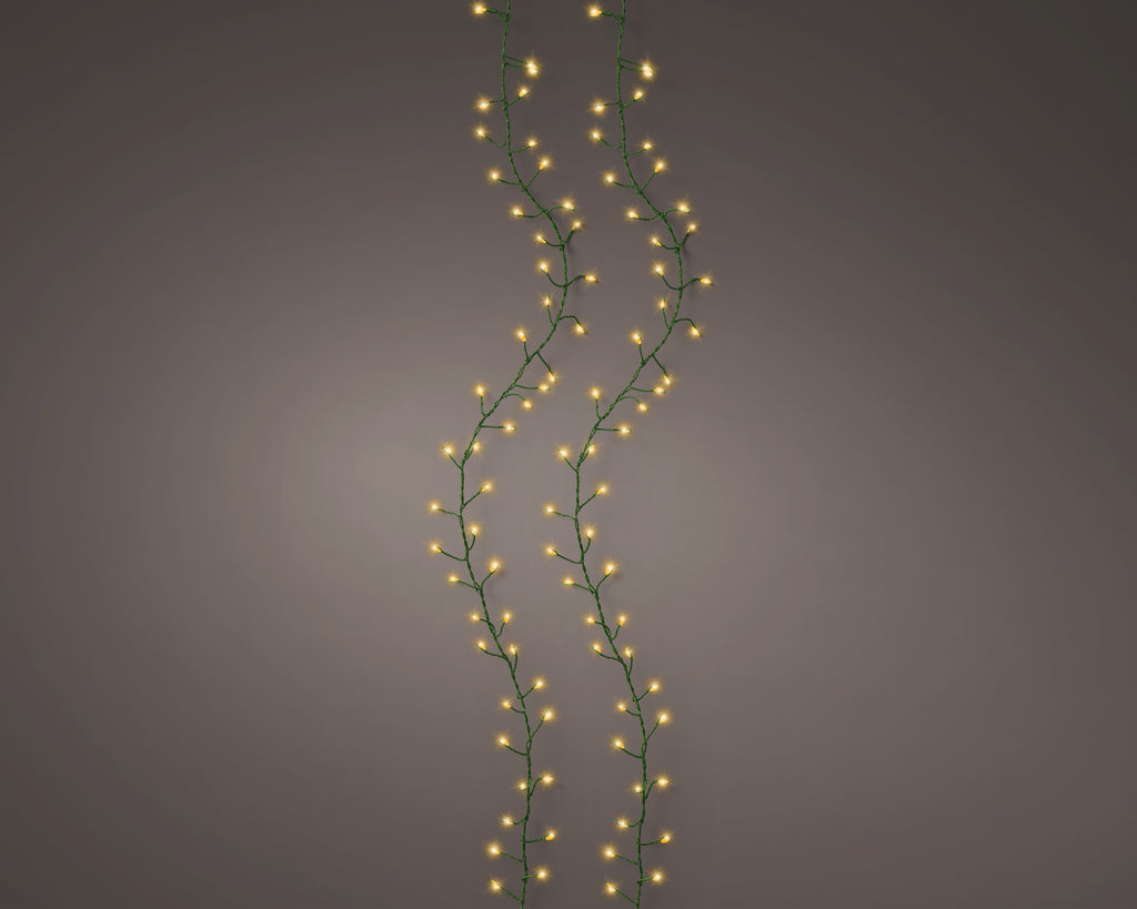 480 Micro wire LED classic warm compact lights on green wire