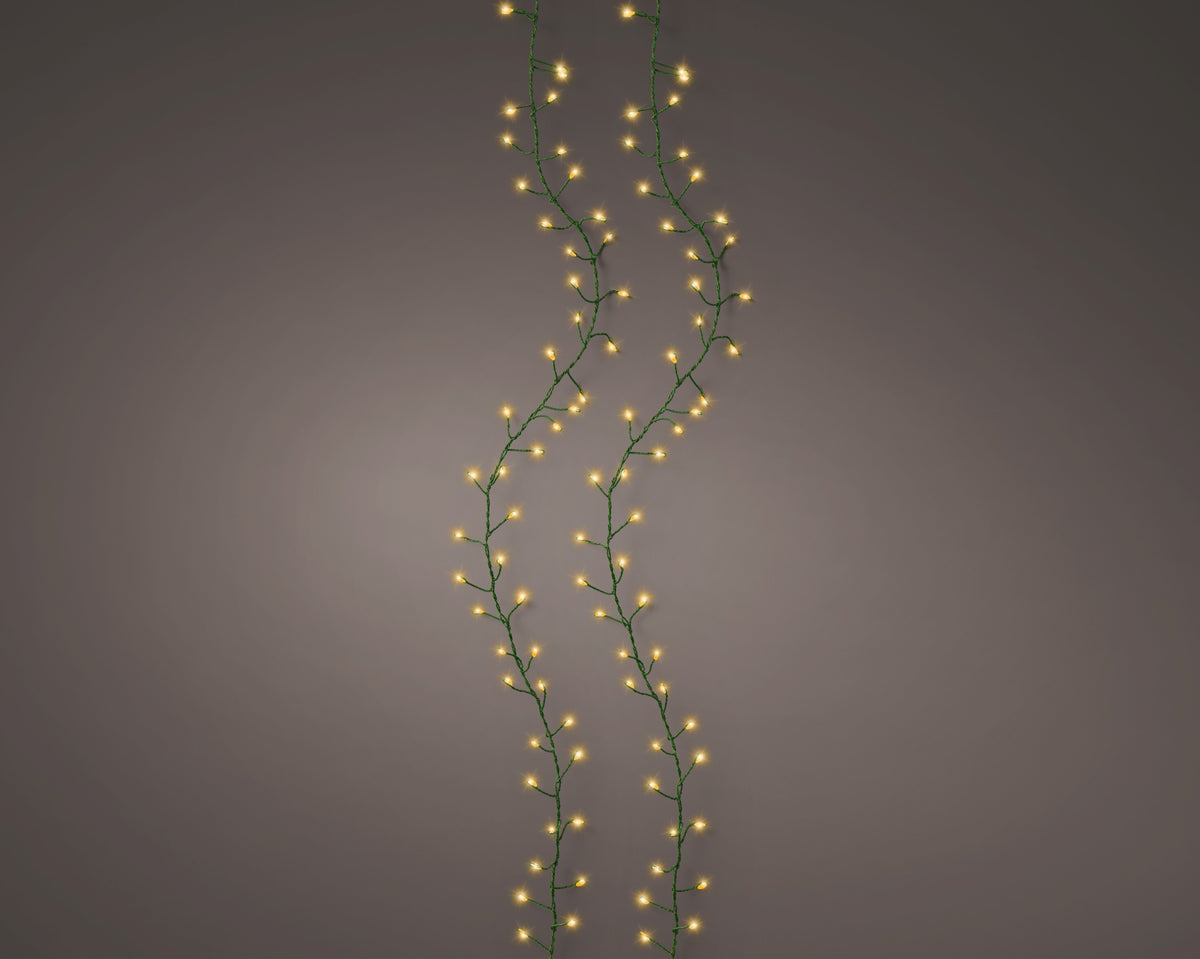 480 Micro wire LED classic warm compact lights on green wire