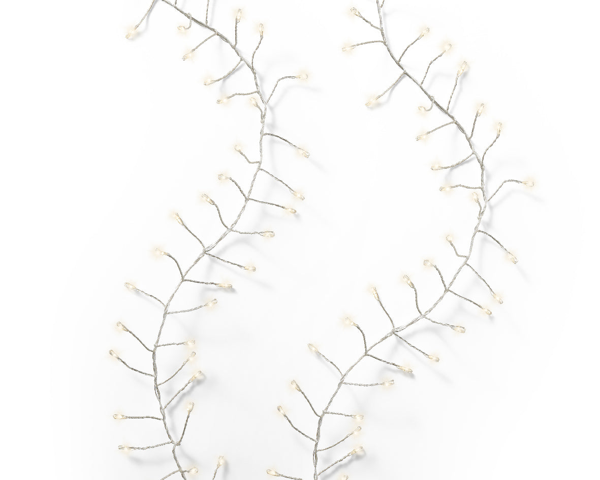 960 micro wire LED compact lights warm White on Silver Wire