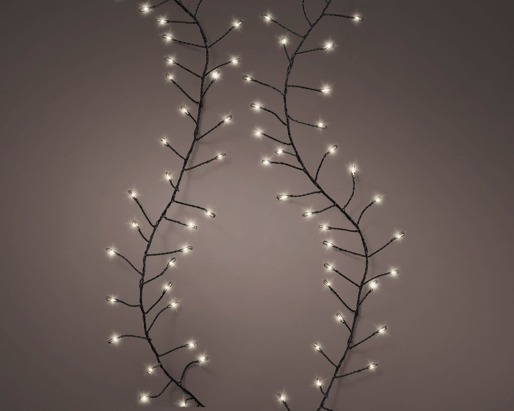 960 Micro Wire LED compact warm white lights on green wire