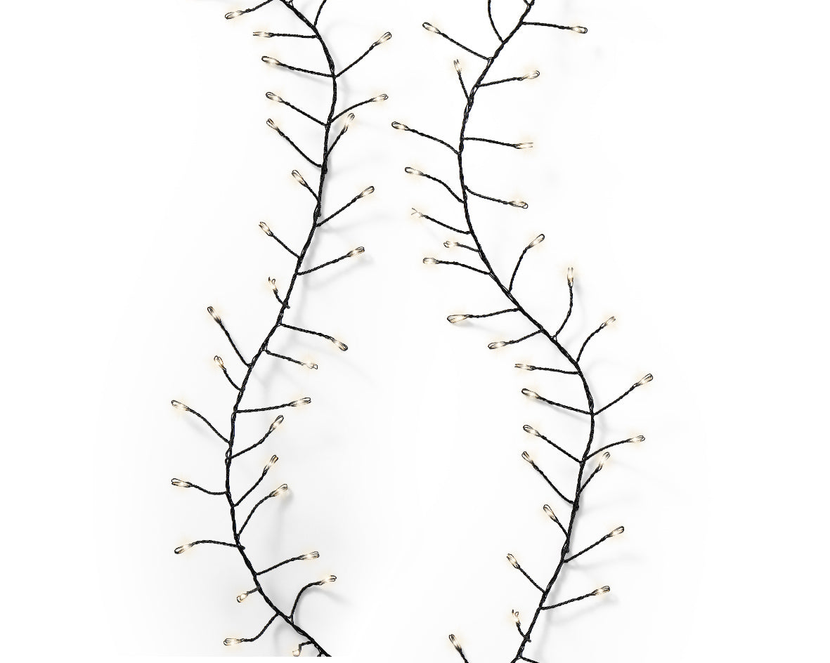 960 Micro Wire LED compact warm white lights on green wire