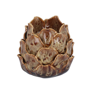 Brown Artichoke Tea Light Holder