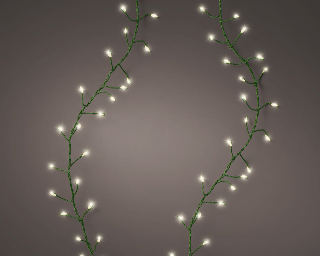 1440 Micro Wire LED compact warm white lights on green wire