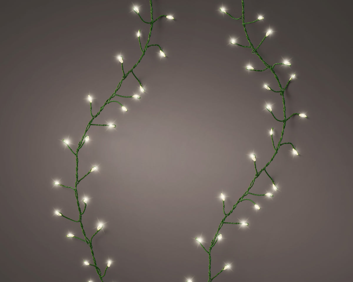 1440 Micro Wire LED compact warm white lights on green wire