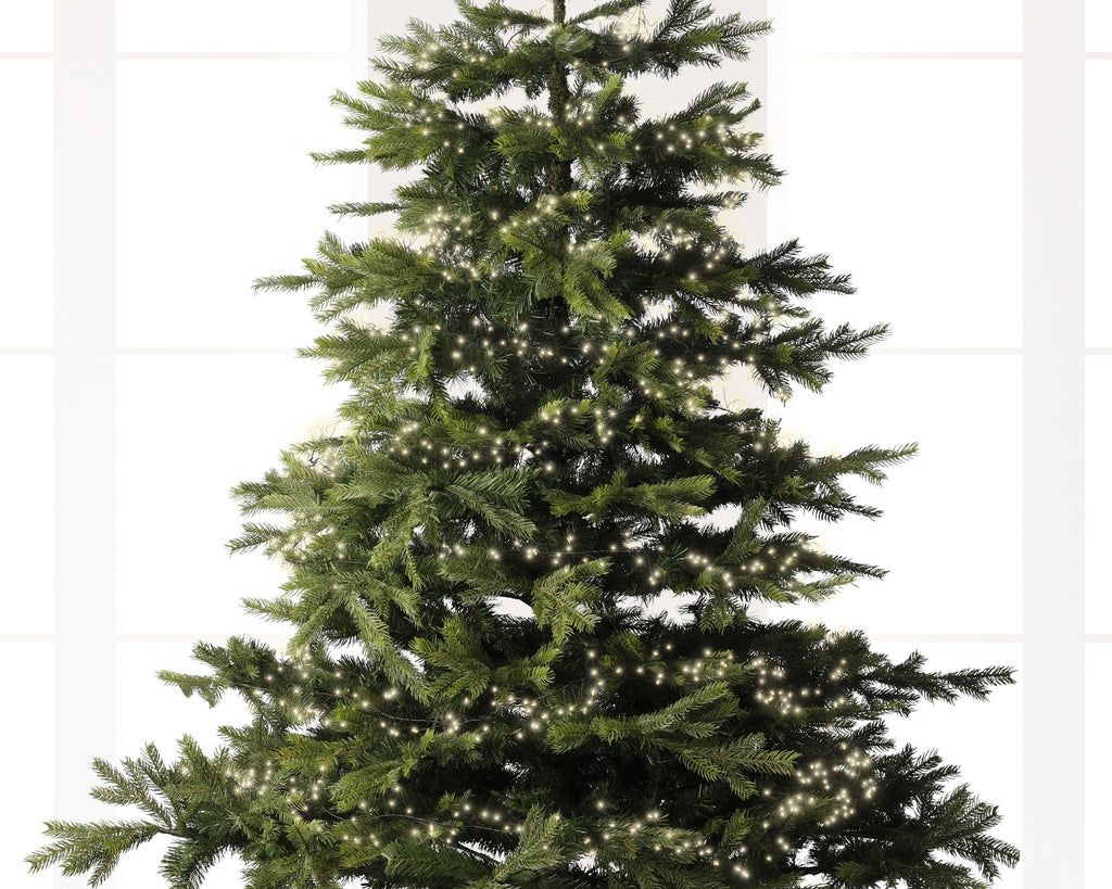 1440 Micro Wire LED compact warm white lights on green wire