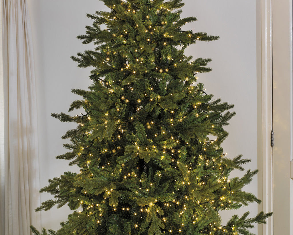 1440 Micro Wire LED compact warm white lights on green wire