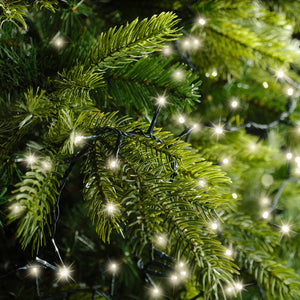 3000 LED compact tree lights warm white green wire