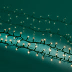 3000 LED compact tree lights warm white green wire