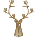 Gold stag head candelabra