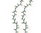 1000 LED compact soft gold lights on green cable