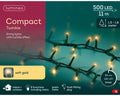 500 LED compact soft gold lights on green cable