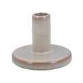 Natural disc stoneware candle holder