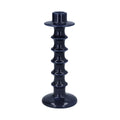 Navy ceramic stacked candlestick (large)