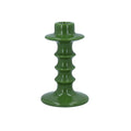 Green ceramic stacked candlestick, Sml