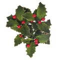 Velvet holly dinner candle ring