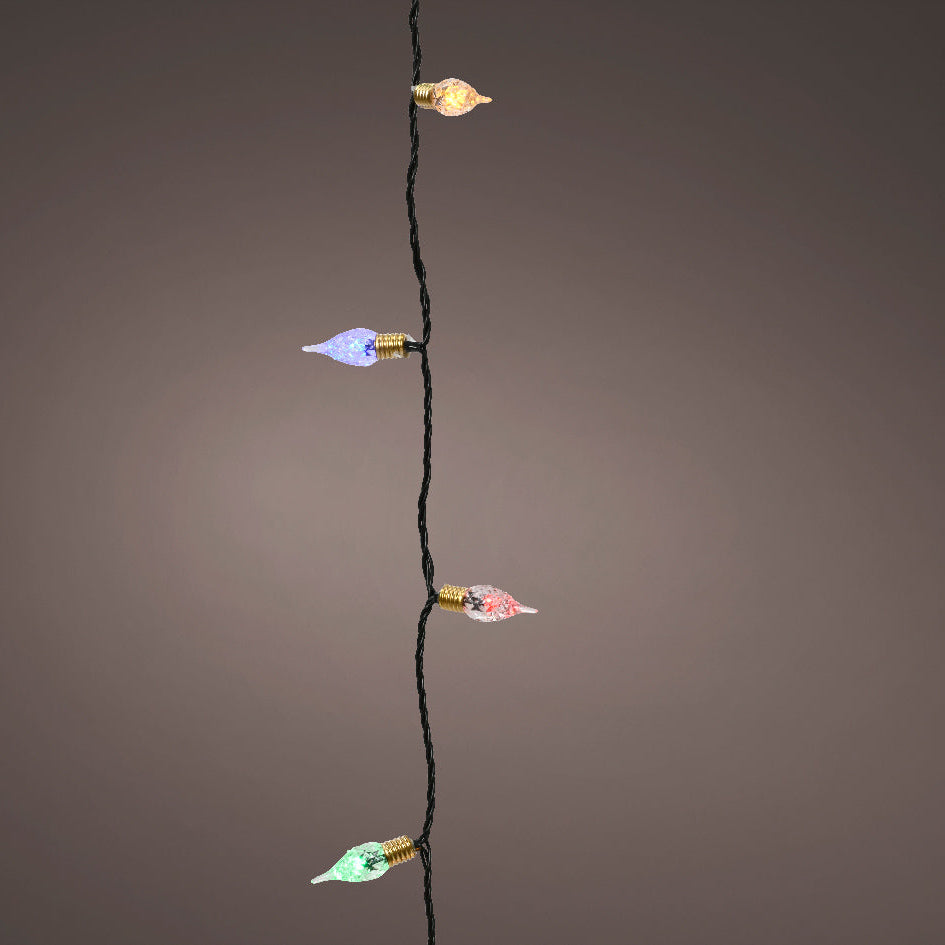 180 Indoor vintage LED string lights - multi coloured