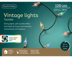 120 Indoor vintage LED string lights - multi coloured