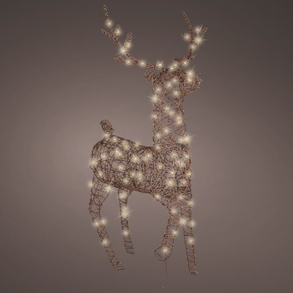 LED wicker reindeer (147cmH)