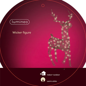 LED wicker reindeer (147cmH)