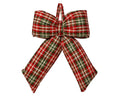 Red tartan bow, 19cm
