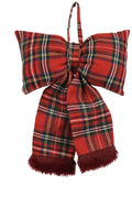 Tartan bow hanging decoration