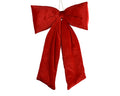Red velvet Christmas bow, 80cm