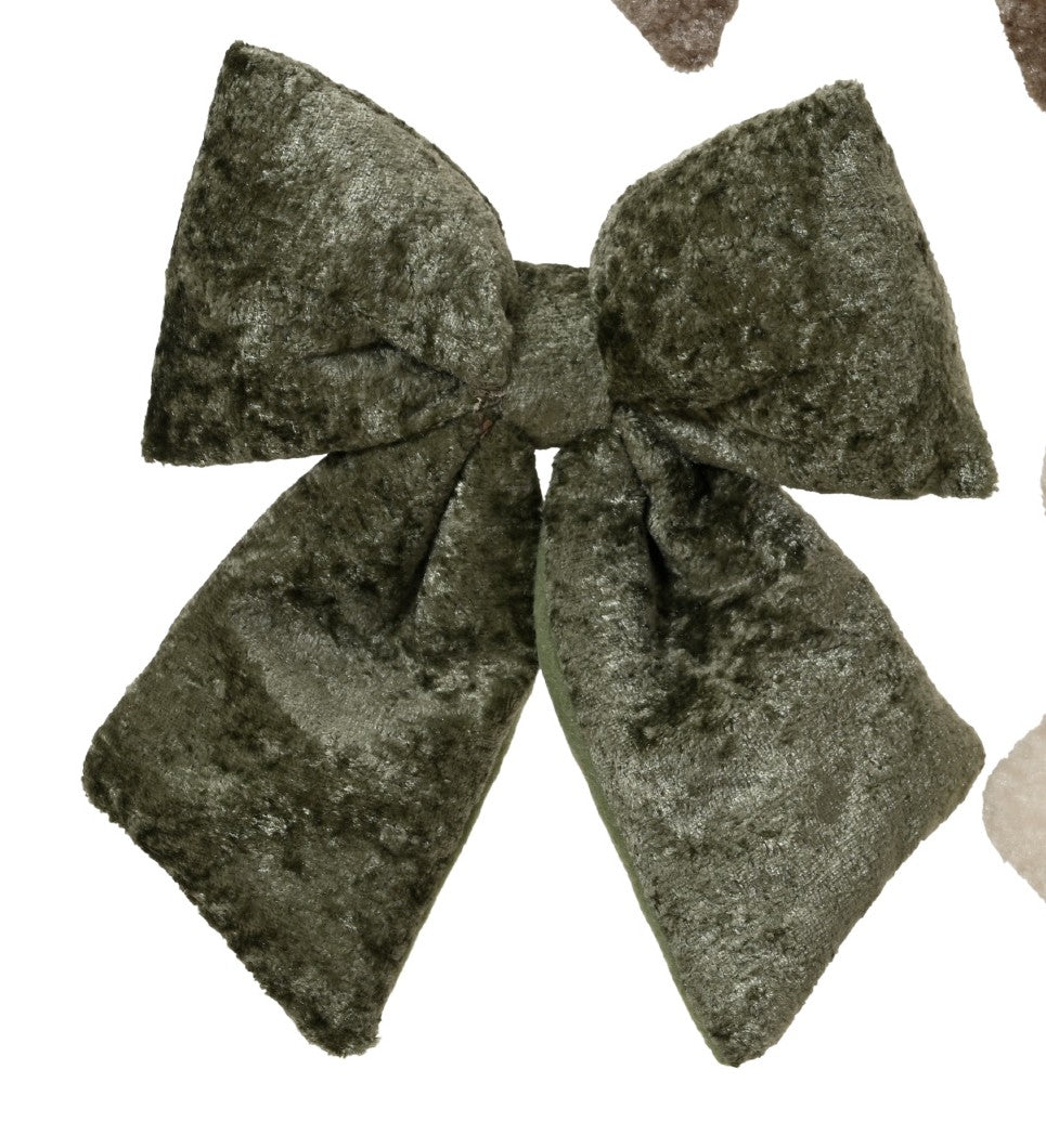 Velvet bow hanging decoration, 23cm
