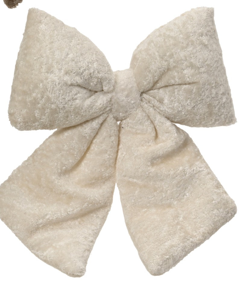 Velvet bow hanging decoration, 23cm