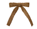 Straw style bow on clip, 14cm