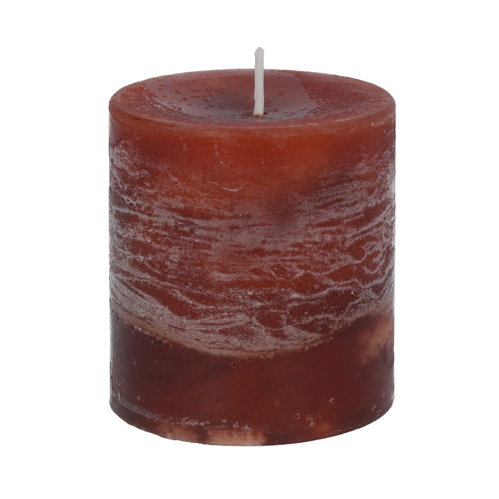 Amber short pillar candle