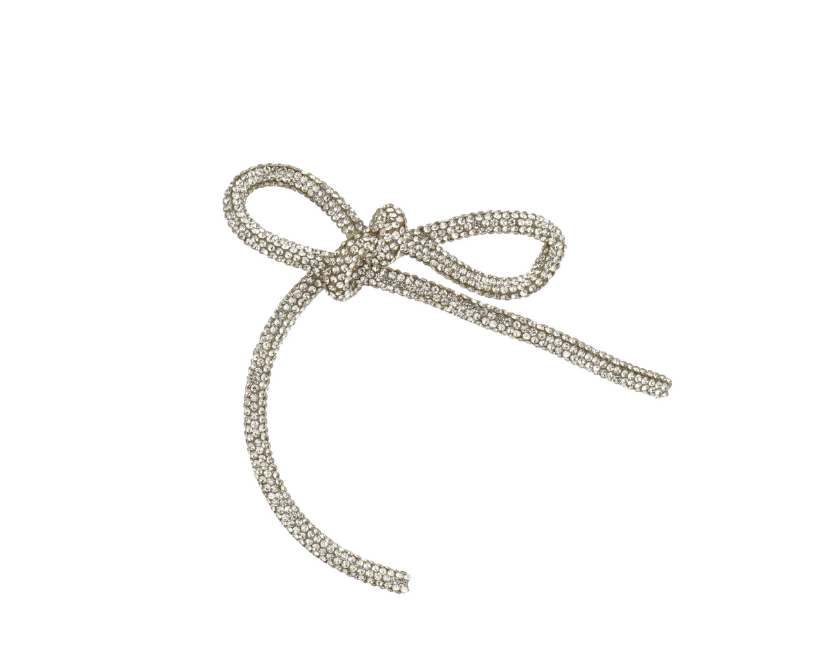 Diamante bow clip