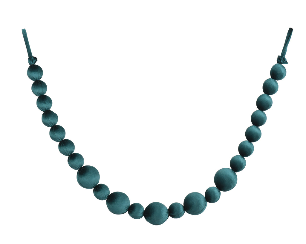 Green velvet bauble garland 5ft