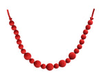 Red velvet bauble garland 5ft