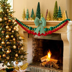 Red velvet bauble garland 5ft
