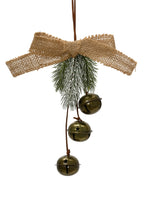 Rustic Christmas bells with jute ribbon