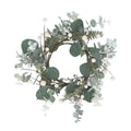 Eucalyptus/white berry candle ring-large