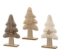Fluffy Christmas tree with bow and star, 38.5cm