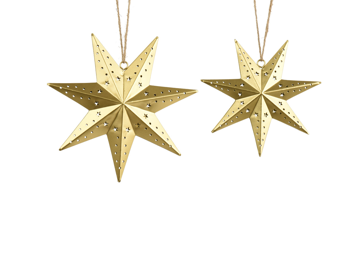 Gold star hanging decoration