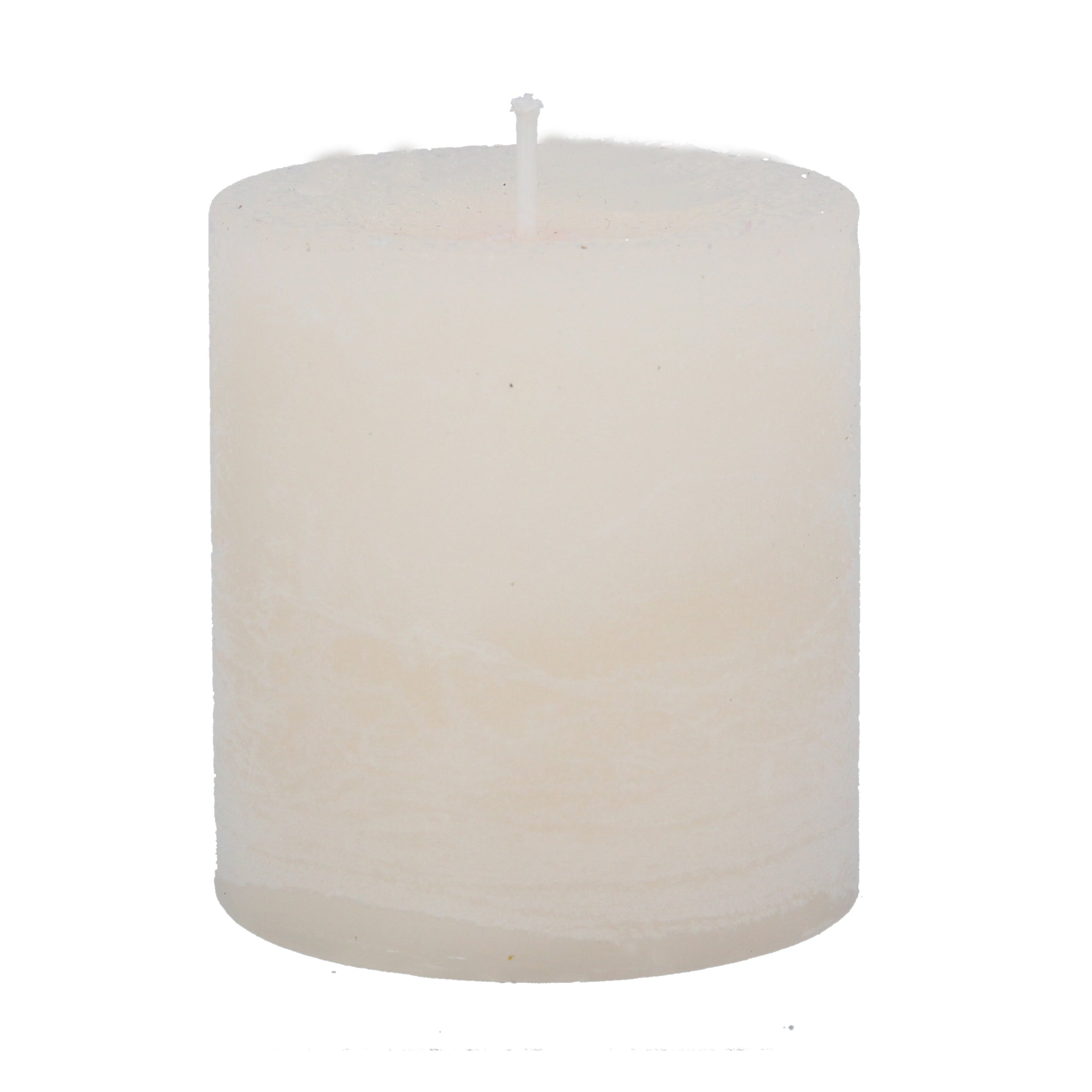 Ivory short pillar candle